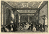 Mr & Mrs Disraeli's assembly at the new Foreign Office. London 1868 old print