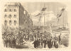 Italian royal wedding. Crown Prince & Princess Ponte Santa Trinita Florence 1868