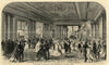Queen Victoria's drawing Room: Grand entrance hall, Buckingham Palace 1868