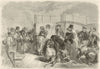 Austrian Passenger Steam Boat on the Balaton Lake, Hungary 1868 old print