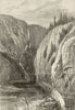 British Columbia: Upper entrance, defile at Bute Inlet head. Canada 1868 print