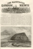 Arica, in Peru, visited by the Earthquake. Now in Chile 1868 old antique print