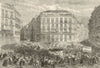 Glorious Revolution: Entrance of General Prim into Madrid. Spain 1868 print