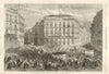 Glorious Revolution: Entrance of General Prim into Madrid. Spain 1868 print