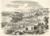 Glorious Revolution: Demolition of the old city walls, Madrid. Spain 1868