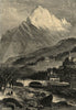 Mont Cenis railway. Saint-Michel-de-Maurienne. Savoie 1869 old antique print