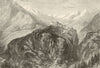 Mont Cenis railway. Fort l'Esseillon at Brabans. Fréjus Rail Tunnel. Savoie 1869