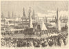 The Crown Prince & Princess of Denmark at the Custom House, Copenhagen 1869