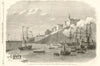 The Imperial visit to Corsica: The Empress's barge crossing Bastia harbour 1869