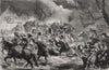 The King's rescue. Royalty. Horses 1869 old antique vintage print picture