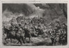 The King's rescue. Royalty. Horses 1869 old antique vintage print picture