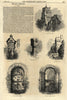 York. Holy Trinity Alms-Box Skipwith Micklegate Bar Selby church 1870 print