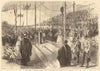 Reading Grammar School. Prince of Wales (later Edward VII) laying keystone 1870