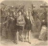 Franco-Prussian War: Prussians leaving Charing-Cross railway station London 1870