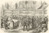 Franco-Prussian War: The farewell at Potsdam railway station 1870 old print
