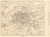 Franco-Prussian War: Fortifications of Paris 1870 old antique map plan chart