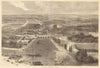The war: view of Metz from the south-west. Moselle 1870 old antique print