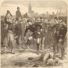 Franco-Prussian War: Fall of Strasbourg. French prisoners leaving. Bas-Rhin 1870