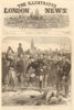 Franco-Prussian War: Fall of Strasbourg. French prisoners leaving. Bas-Rhin 1870