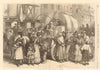 Franco-Prussian War: arrival of provisions at Strasbourg. Bas-Rhin 1870 print