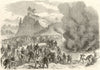 Franco-Prussian War: Paris burning petroleum reservoir Buttes Chaumont 1870