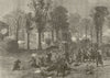 Siege of Paris: Night attack by the Prussians on the Maison Millaud 1870 print