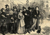 The eclipse of the sun: a street scene. Society. Astronomy 1870 old print
