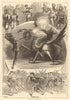 St George & the Dragon. Christmas entertainments. Theatre 1870 old print