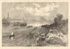 The city of Bordeaux. Gironde 1871 old antique vintage print picture