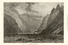 The Iron Gate of the Danube. Romania 1871 old antique vintage print picture