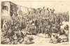 On the sands. Society. At the beach. Entertainers 1871 old antique print