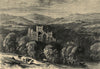 Melrose Abbey. Scotland. Churches 1871 old antique vintage print picture