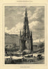 The Scott Monument, Edinburgh. Scotland 1871 old antique vintage print picture