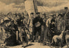 On a boat in the Highlands. Scotland. Society 1871 old antique print picture