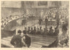 The communist trials at Versailles: Sentencing. Paris Commune 1871 old print