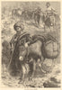 Fruit-sellers going to Jerusalem. Israel. Markets 1872 old antique print