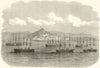The Channel Squadron in Vigo Bay, Spain. Royal Navy 1872 old antique print