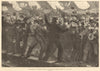 Oxford & Cambridge boat-race: a Metroplitan railway station on race day 1872