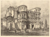 The Porta Nigra, Trier. Germany 1872 old antique vintage print picture