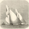 Royal Thames Yacht club schooner & yawl race: Egeria Gwendoline sea reach 1872