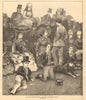 At Lord's cricket-ground: the Eton & Harrow match. London 1872 old print