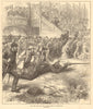 The last shot for The Queen's prize at Wimbledon. London. Rifle shooting 1872