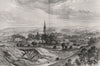 The city of Salisbury. Wiltshire 1872 old antique vintage print picture