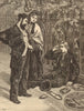 An Artist of the Pavement. London 1872 old antique vintage print picture