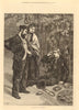 An Artist of the Pavement. London 1872 old antique vintage print picture