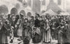 A hiring fair in Warwickshire. Recruitment 1872 old antique print picture