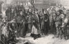 Procession of the Holy Thorn. Religious 1872 old antique vintage print picture