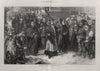 Procession of the Holy Thorn. Religious 1872 old antique vintage print picture