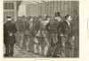 Visiting day in Newgate prison. London. Gaol jail 1873 old antique print