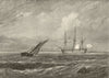 Turner's Liber Studiorum: A sea piece. Man of War. Royal Navy 1873 old print
